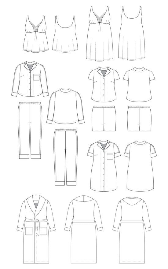 Fiske Sleepwear Set PDF pattern