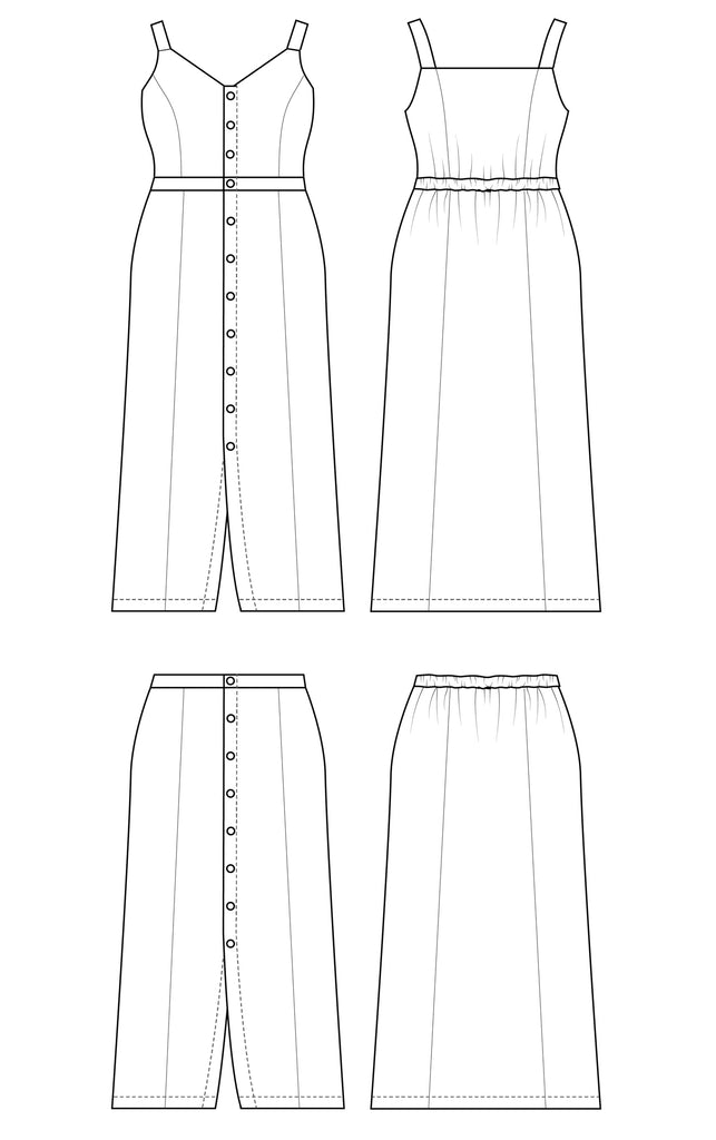 Holyoke Maxi Dress & Skirt 0-16 pattern – Cashmerette Patterns