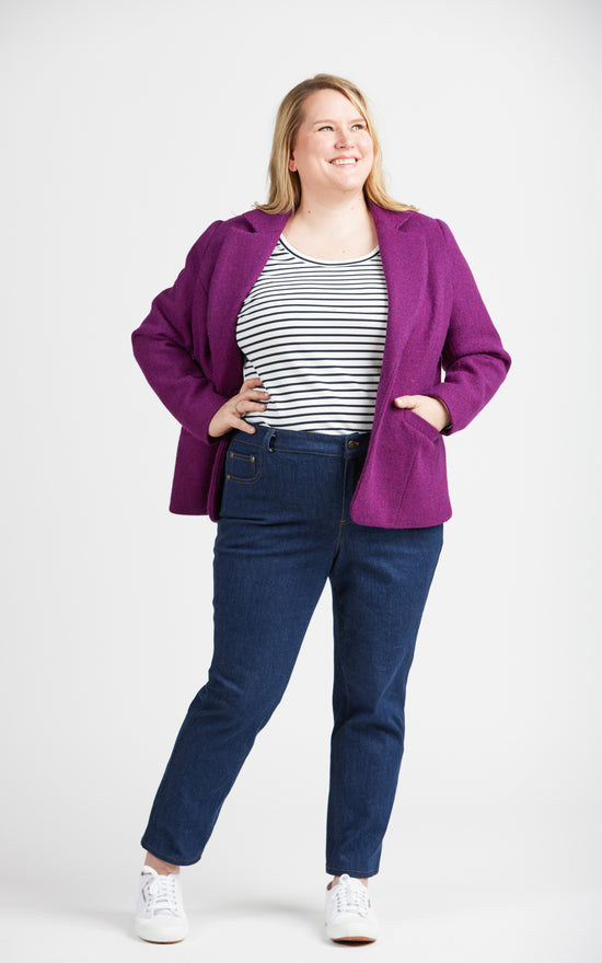 Wholesale purple brand jeans For A Pull-On Classic Look 